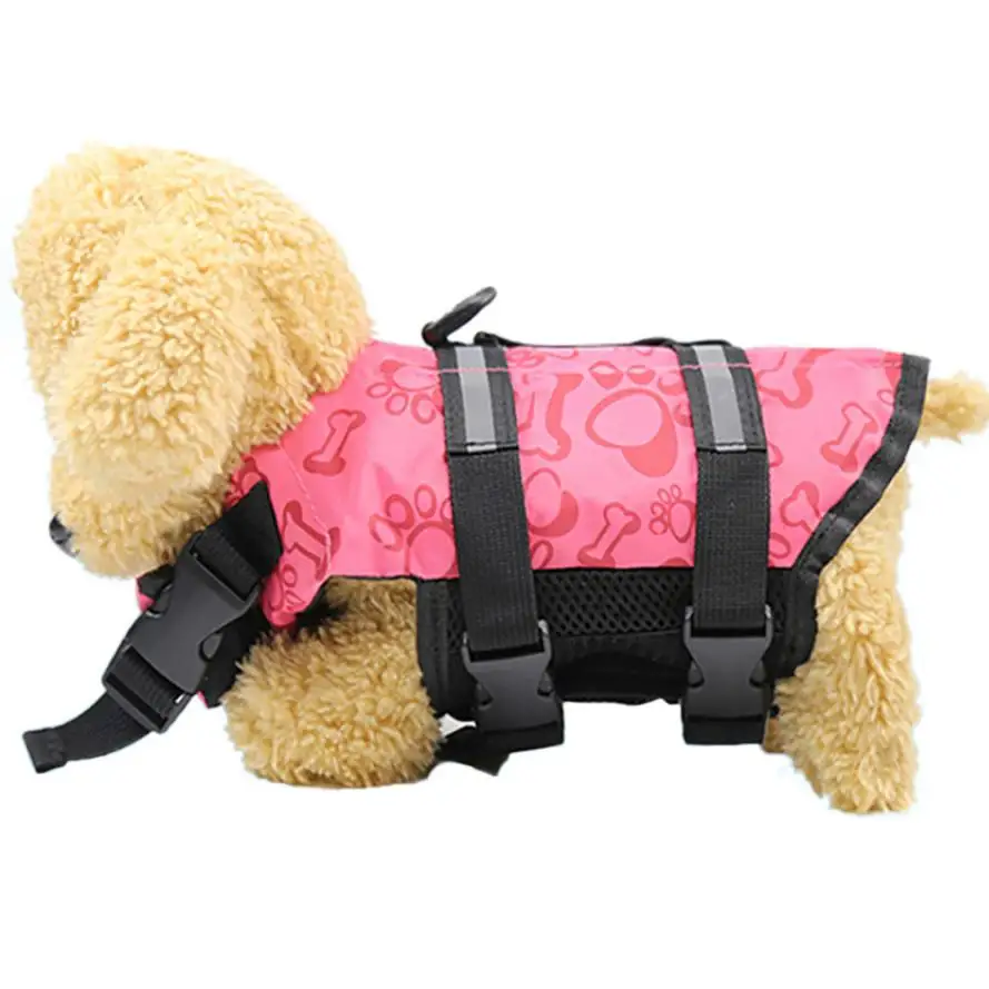 

Safety Vests reflective Polyester Strip Jacket Pet Harness Swimming Boating Life jacket Dog Float Life Vest schwimmweste hund