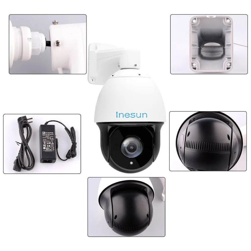 Inesun Открытый CCTV PTZ камера безопасности 2MP/5MP 30X зум TVI/AHD/CVI/CVBS видеонаблюдения IP66 водонепроницаемый, 395ft ночное видение