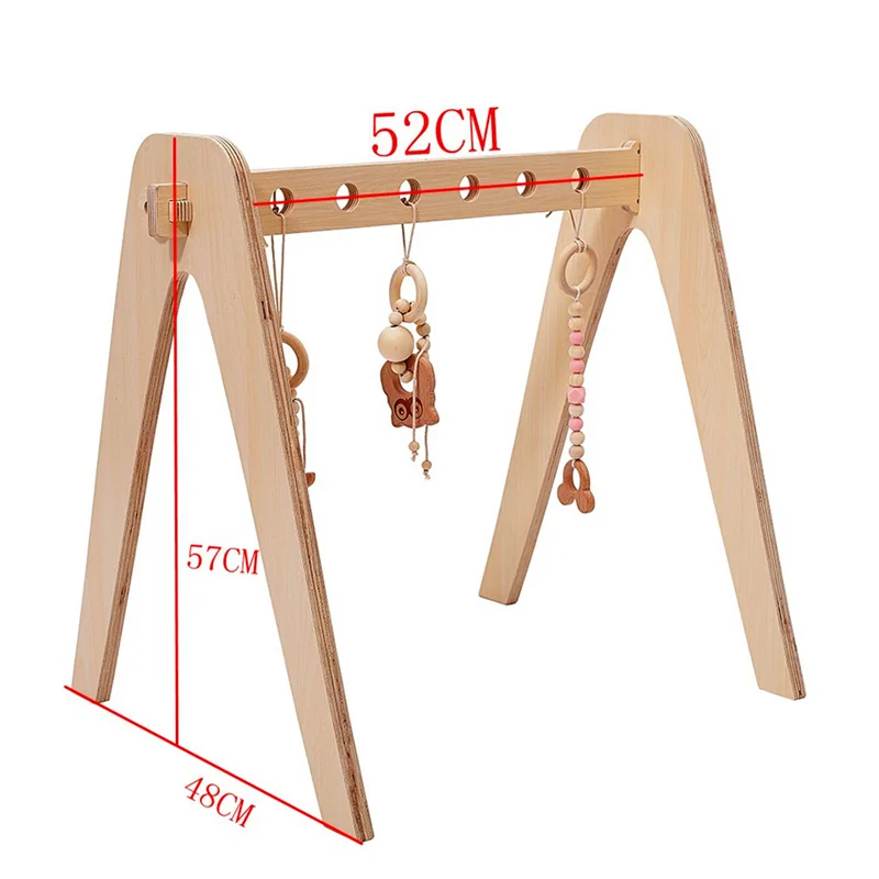 

Wooden Infant Multi-function Fitness Frame Early Childhood with String Puzzle Rattles Toys Newborn Set Gift H468