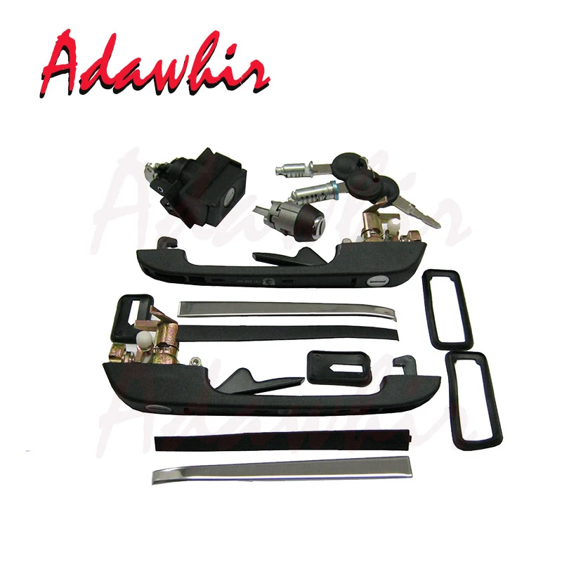 

191898081 898260001 VW GOLF MK2 COMPLETE LOCK KIT SET DOOR HANDLES TAILGATE DOORS IGNITION WITH 2 SAME KEYS