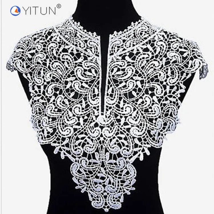 

YITUN Outside Single Explosion Polyester Collar Lace Accessories Collar Neckline Fashion Fake Collar Applique for Woman Dress