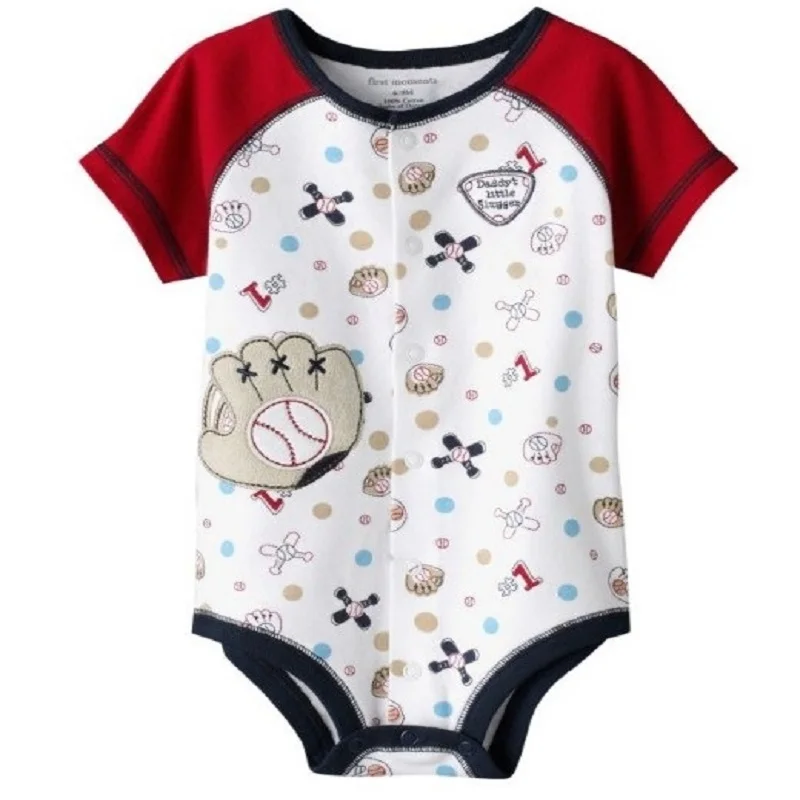 Slugger гимнастические костюмы для мальчиков комбинезон для новорожденных Одежда для мальчиков месячный костюм для малышей летние рубашки