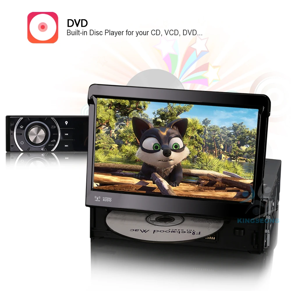 Discount 1 Din Car PC Android 6.0 Single Din Car Radio DVD GPS Support 4G WIFI OBD TPMS DVR DTV-IN DAB+ Mirror Link 2GB RAM Bluetooth 3