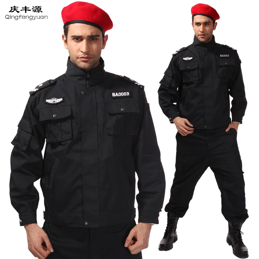 Quality training uniform set male security men suit training suit