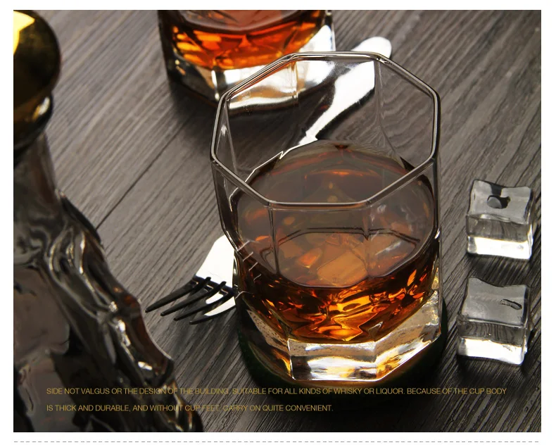 Ромбовидный/восьмиугольный стакан для виски/бокал для бренди, рюмка/пивное Стекло 6 шт. для одного набора