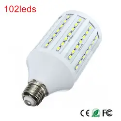 Высокая ярче 102LED фишки SMD 5730 E27 AC90-260V AC110V 220 В 240 В Светодиодная лампа теплый белый/ холодный белый свет свечи