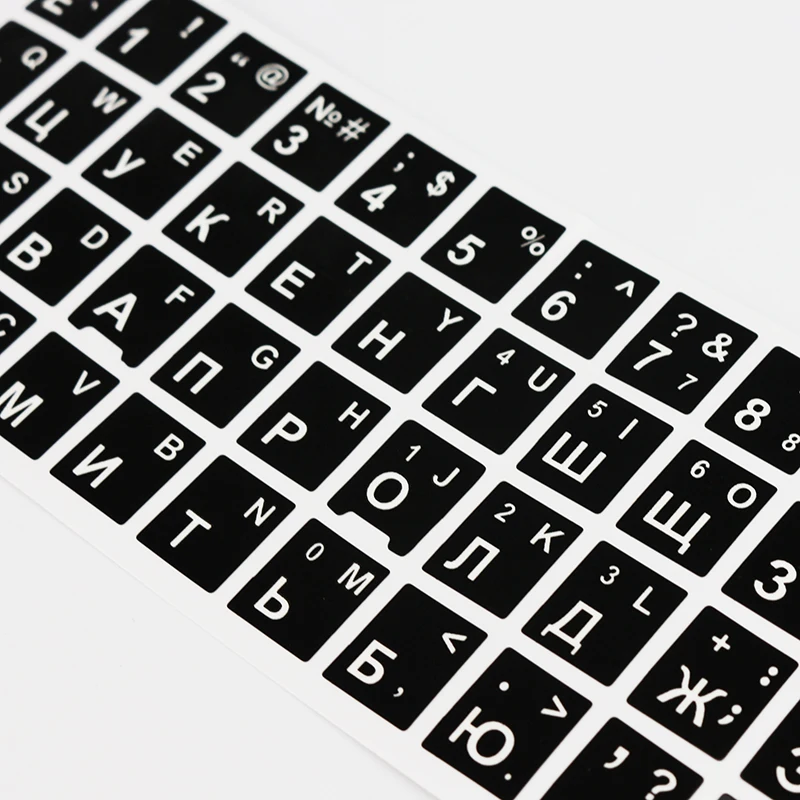 Sovawin 47 клавиш Английский Русский наклейки для механической клавиатуры буквы и прозрачная версия для всех видов клавиатуры