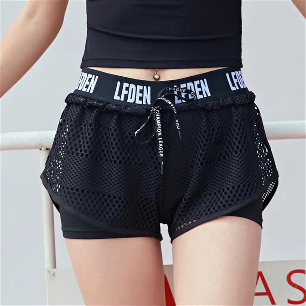 fashion Fake two pieces grid Ventilation Frenulum Easy train Run harajuku summer shorts women short feminino spodenki damskie fashion Fake two pieces grid Ventilation Frenulum Easy train Run harajuku summer shorts women short feminino spodenki damskie