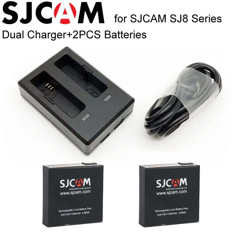 SJCAM SJ8 PRO Аксессуары 1200 mAh литий-ионная аккумуляторная батарея для SJ8 Plus Большой сумка для хранения SJ8 Air водонепроницаемый корпус Чехол