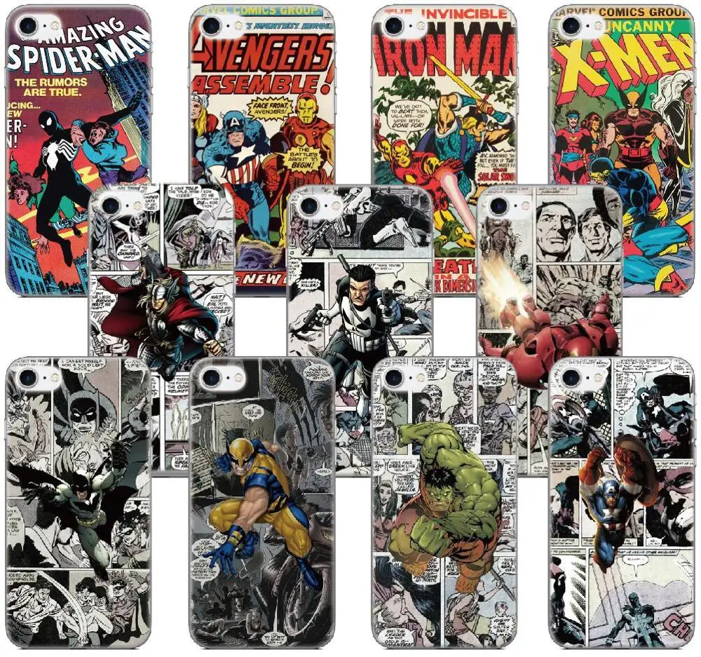 

Print Bumper Comics Marvel Super Hero Cover Soft TPU Phone Case For Google Pixel 2 3 4 3A XL 2XL 3XL Lite 4XL Rubber Fundas