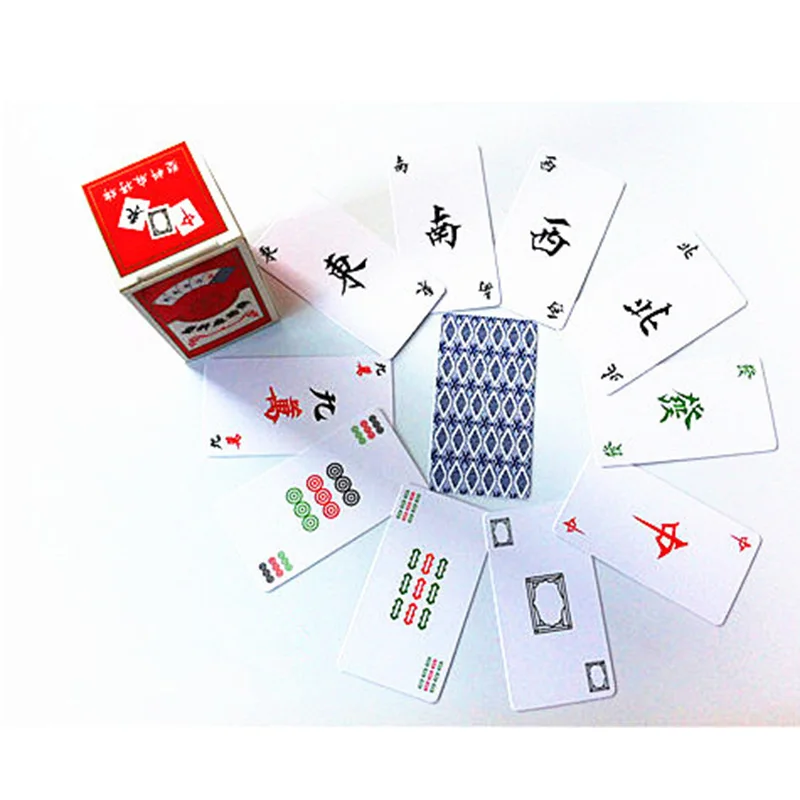 

144 PCS Mahjong Education Board Game Family/Party Parents Waterproof Cards Game Entertainment