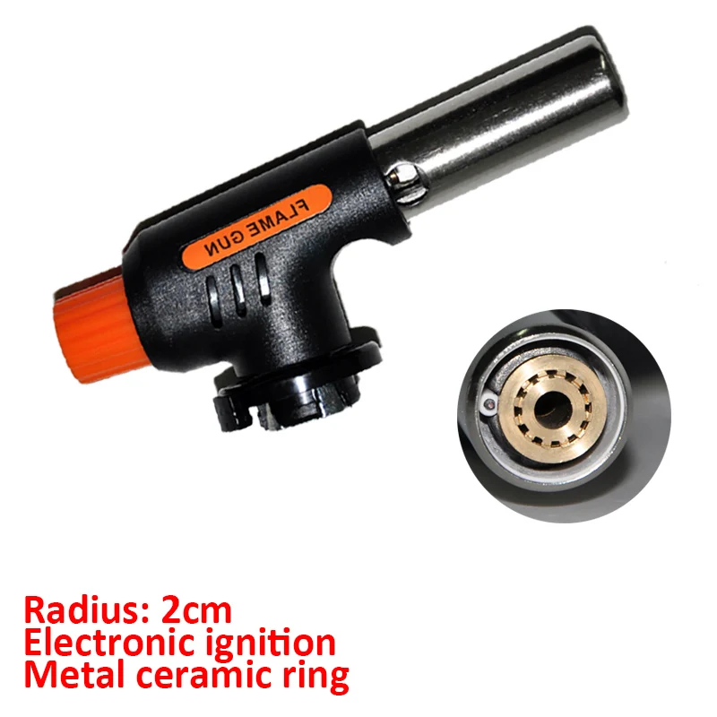Cheap Gas Welding Torch Flamethrower Butane Burner Automatic Ignition Baking Welding BBQ Camping Outdoor Hiking Fire Flame Gun