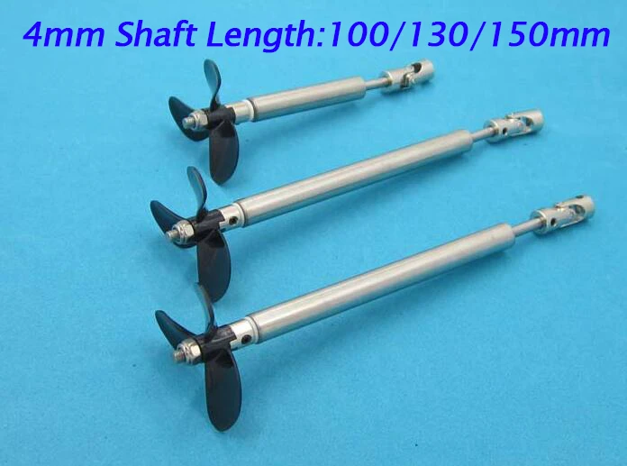 1Set 4mm RC Boat Shaft Assembly Motor Drive Shaft+Coupler+Propeller
