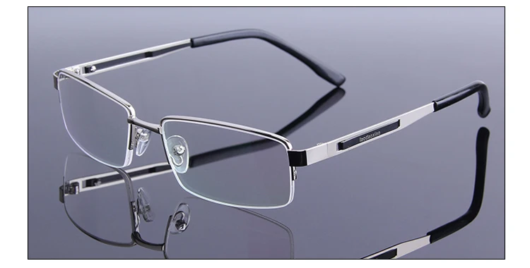 Деловые мужские очки для чтения, фирменный дизайн, серебристые очки для чтения с пресбиопии, очки для чтения с защитой от радиации, очки с защитой от усталости