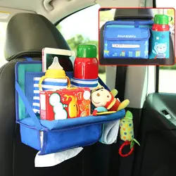 Детское сиденье сумка для хранения детей Оксфорд мультфильм складной авто организаторы сзади ребенка обеденный стол Organizador