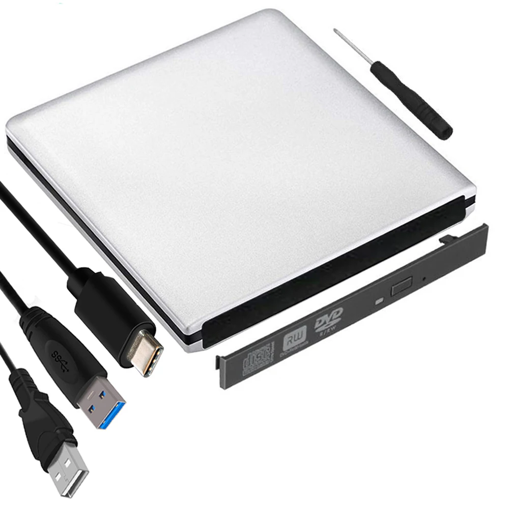 Чехол для оптического привода 12 7 мм USB 3 0 + Type C 1 SATA внешний корпус мобильного
