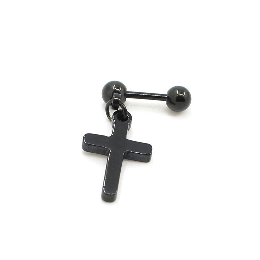 Женские и мужские серьги гвоздики из нержавеющей стали|cross stud earrings|stud earringsstud earrings