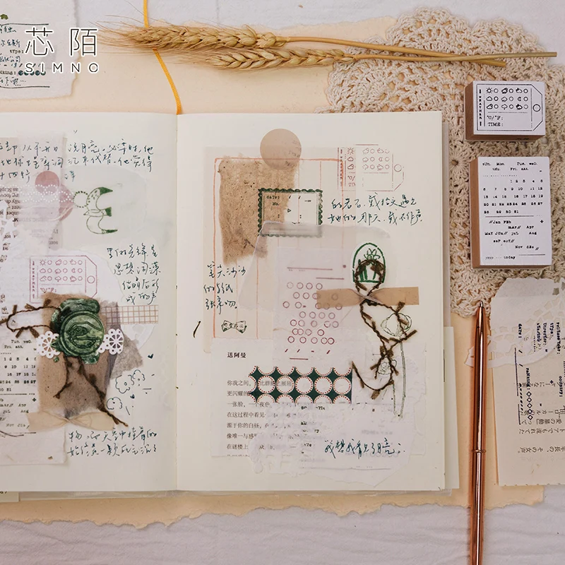 1 шт. креативный Ретро деревянный печать расписание планировщик штампы дневник компаньон пуля журнал поставок