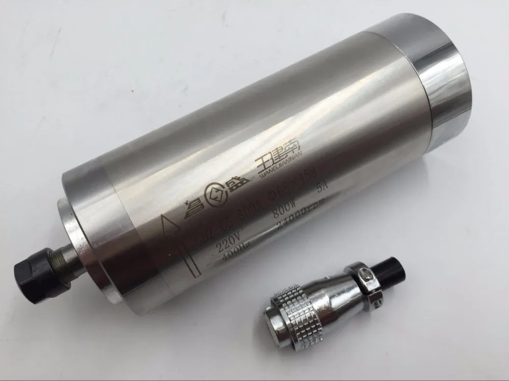 

800W ER11 Spindle Motor 24000rpm Water-cooled 65x158mm Electric Motor Spindle for CNC Engraving Machine