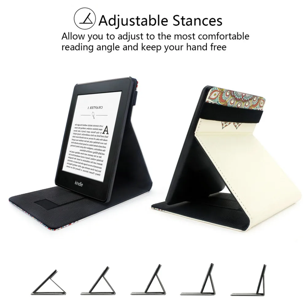 Чехол-подставка для Kindle Paperwhite-защитный чехол для Kindle Paperwhite вертикальный откидной Чехол с функцией автоматического пробуждения/сна с ремешком на руку