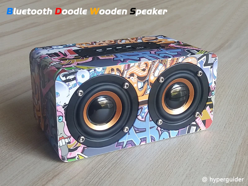 hyperguider Doodle Bluetooth Speaker Wooden (3)