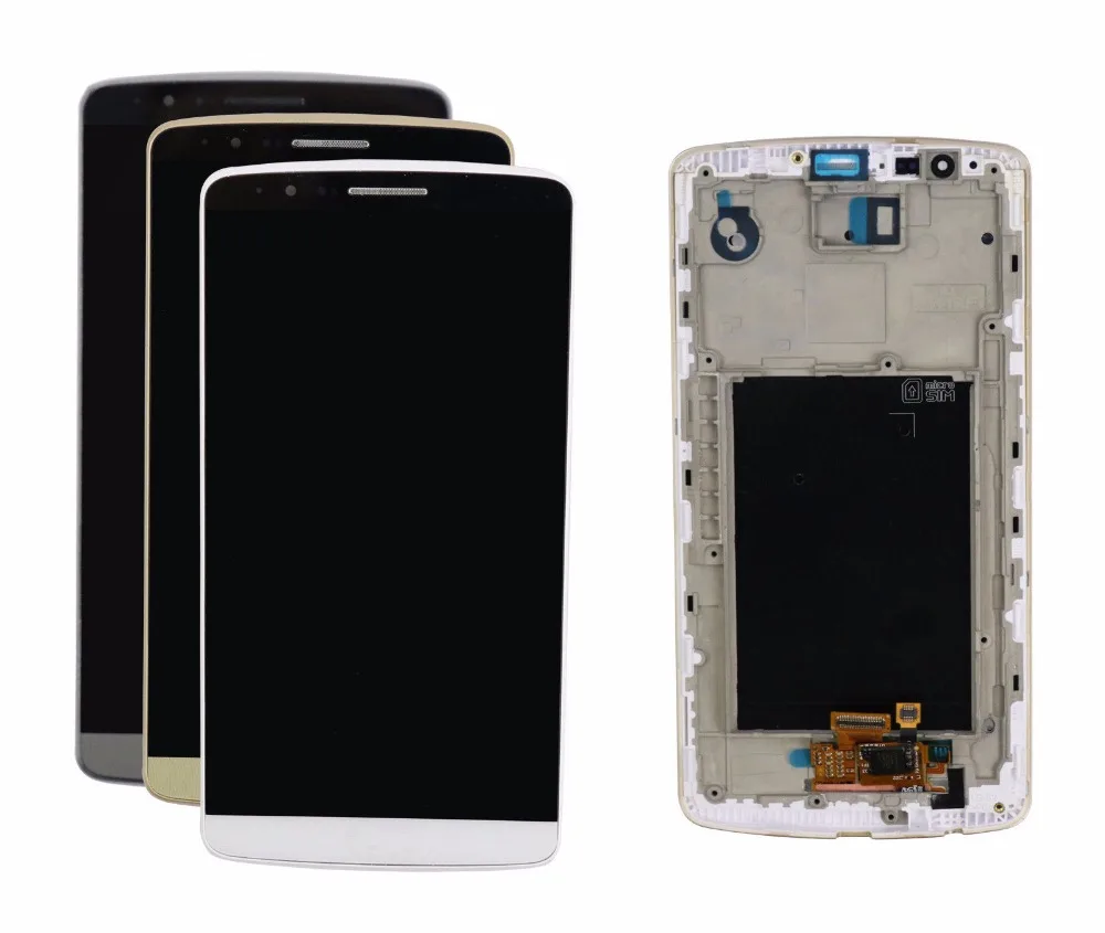 Экран 5 дюйма для LG G3 ЖК дисплей с дигитайзером в сборе D850 D851 D855 замена бесплатной
