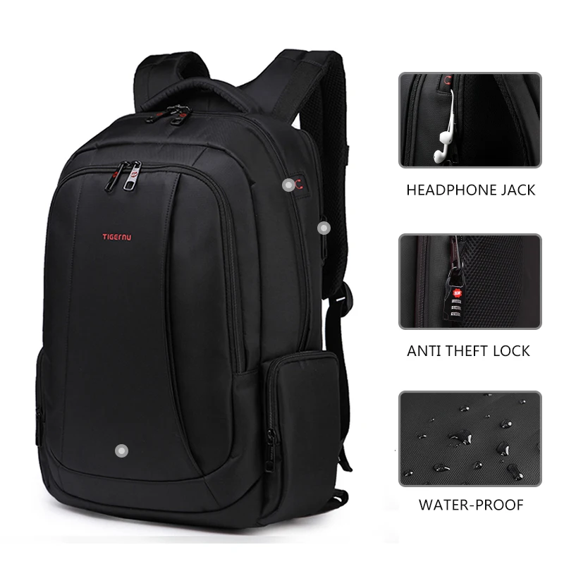  Tigernu Anti Theft Nylon Laptop Men Backpacks Travel Luxury Waterproof Back Pack Male New Women Bag
