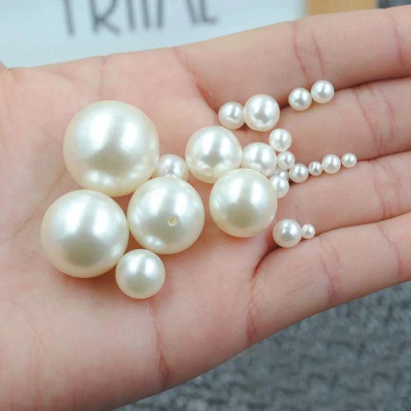 15pcs 20mm 40mm DIy gifts ivory Imitation round big pearl beads for