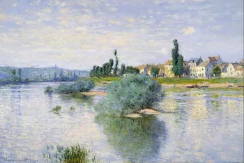 

High quality Oil painting Canvas Reproductions The Seine at Lavacourt (1880) By Claude Monet hand painted