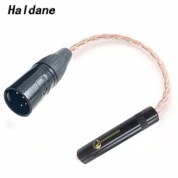 

Free Shipping Haldane 8 cores Copper Silver mixed 4-Pin XLR Male Balanced to 6.35mm 1/4 Female Audio Adapter Cable