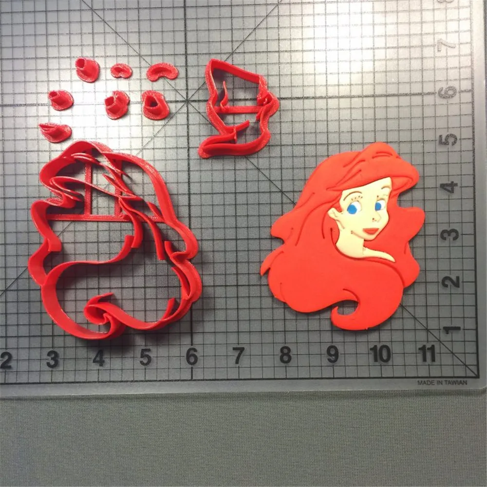 

Cartoon Film Character Eric Ursula Made 3D Printed Cookie Cutter Set Fondant Cake Decorating Tools