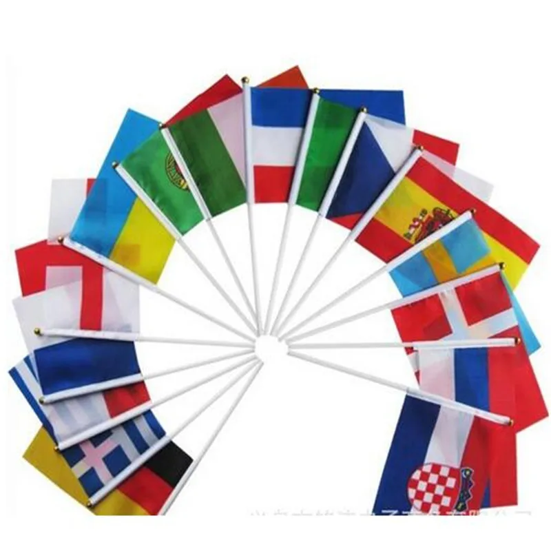 Флаги ручные с надписью Word Cup 32 страны 14 х21 см|Флаги баннеры и аксессуары| |