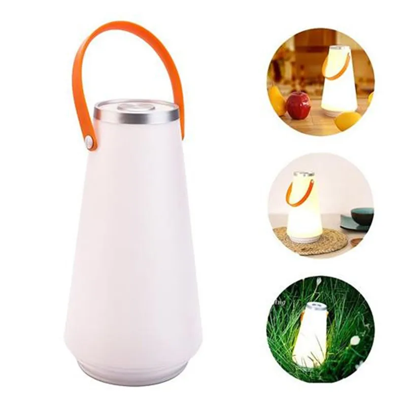 

HZFCEW Creative Lovely Portable Wireless Night Light Touch USB Rechargeable Camping Emergency Light Bedside Lamp Hand Lamp