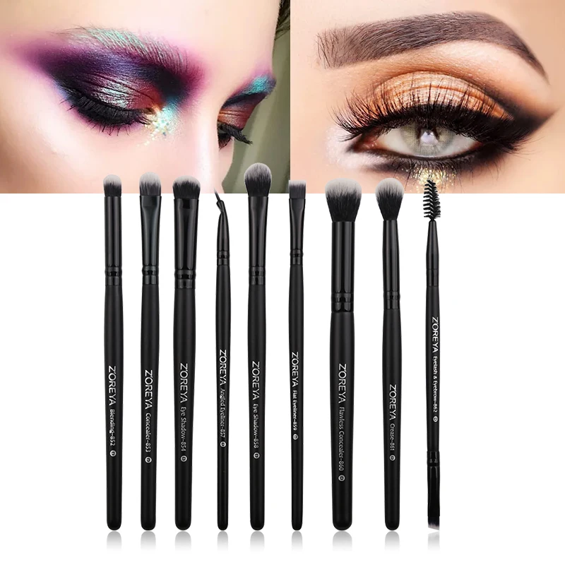 

Hotest Makeup Brushes Set 9pcs Pro Powder Eyeshadow Eyeliner Eye brow Blend Concealer Shading Make Up Brush Cosmetic Tool Kit