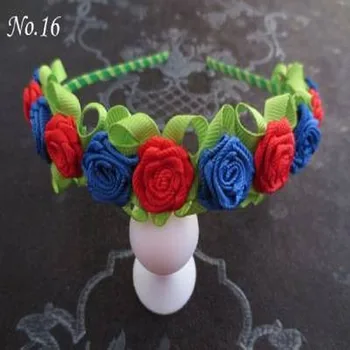 

16 pcs Rose Flower Garland Floral Headband For girl/women 100 kinds of colors hand customize hair accessories