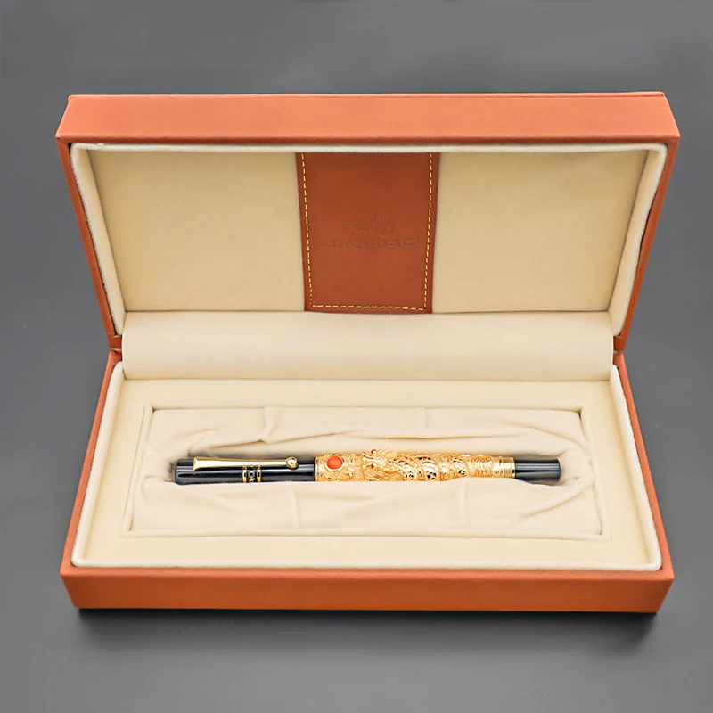 

Luxury Jinhao 0.5mm Fountain Pen Fine Nib Dragon Ink Pens with A High-end Gift Box The Great Business Office Gift Stationery