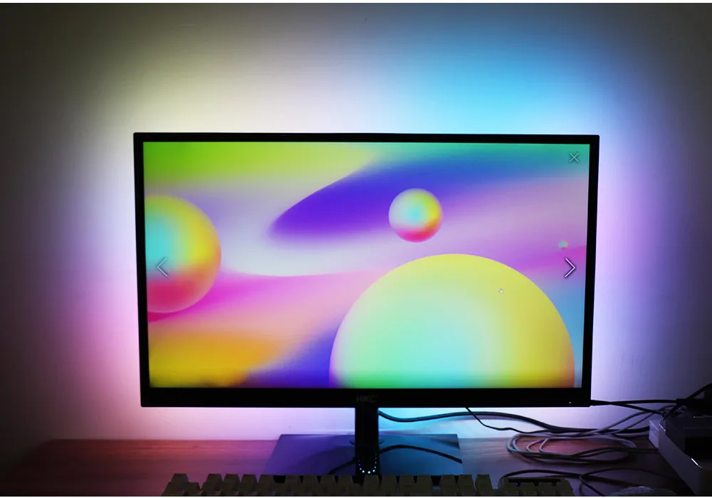 Luz de Tira pc para Monitor Ambilight Hdtv tv Backlight Luzes Mesa Rgb Fita Néon Ws2812 Pixel Tira Lâmpada Ws2812b Usb Led 3 Cheap Tiras de LED
