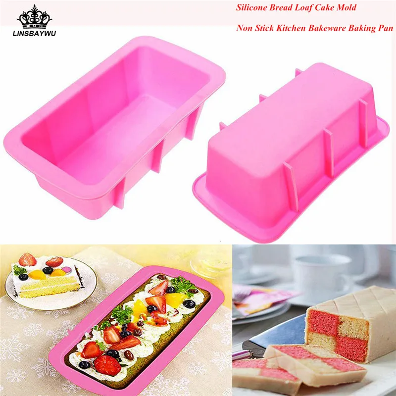 

Non Stick Silicone Loaf Mold Rectangular Shaped Toast Bread Cake Pan Mold Baking Tool Kitchen Accessories Drop Shipping