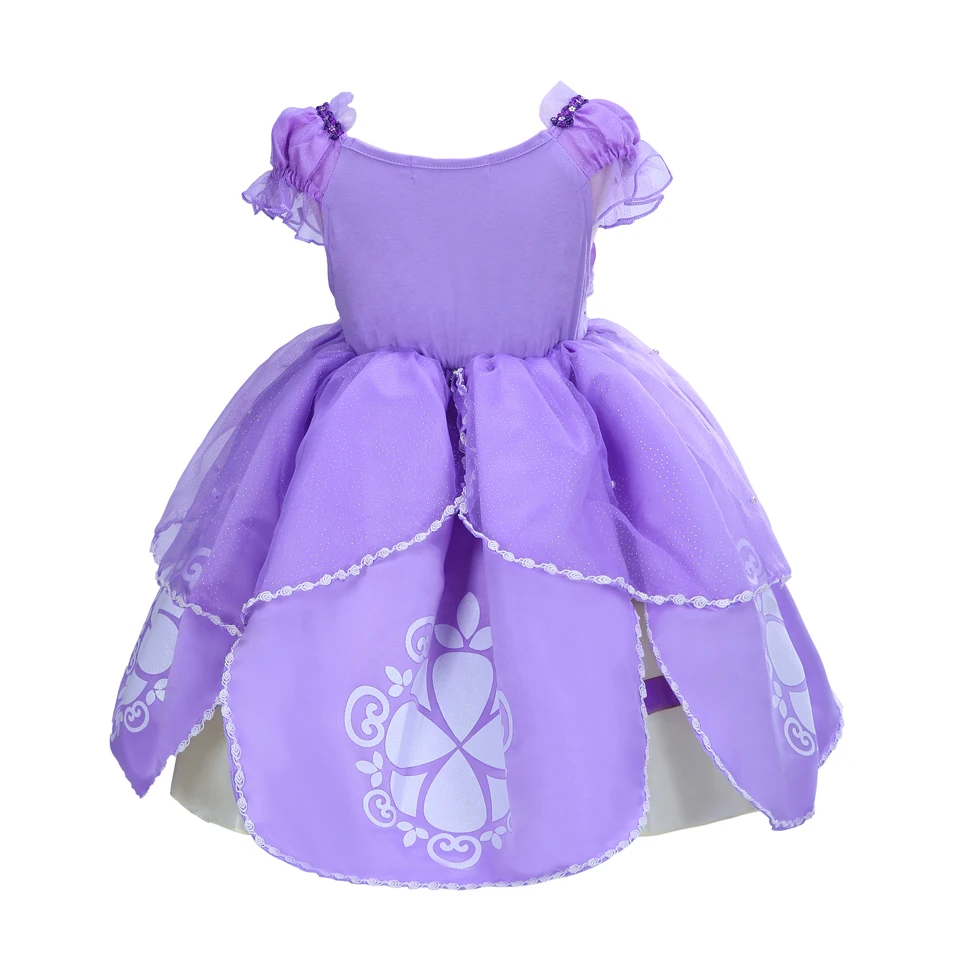 Pettigirl/летние фиолетовые костюмы принцессы Софии; маскарадное платье феи для маленьких девочек; вечерние костюмы на Хэллоуин; G-NBGD1004-1302Z