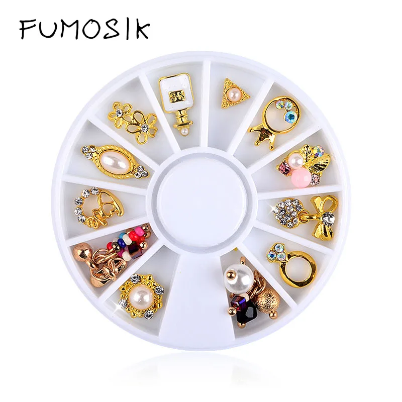 

Nail Decoration in Wheel Alloy Jewelry Metal Disc Bow Pearl 12 Pack micro beads Nail Decoration in Wheel
