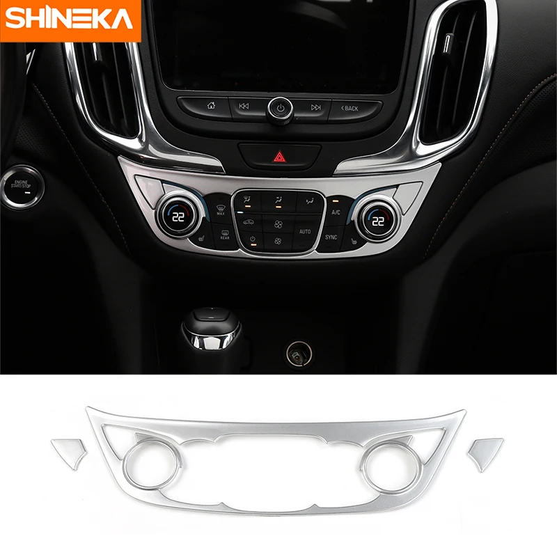 

SHINEKA Interior Air Condition Vent Outlet Switch Button Decoration Cover Trim Frame ABS Stickers for Chevrolet Equinox 2017+