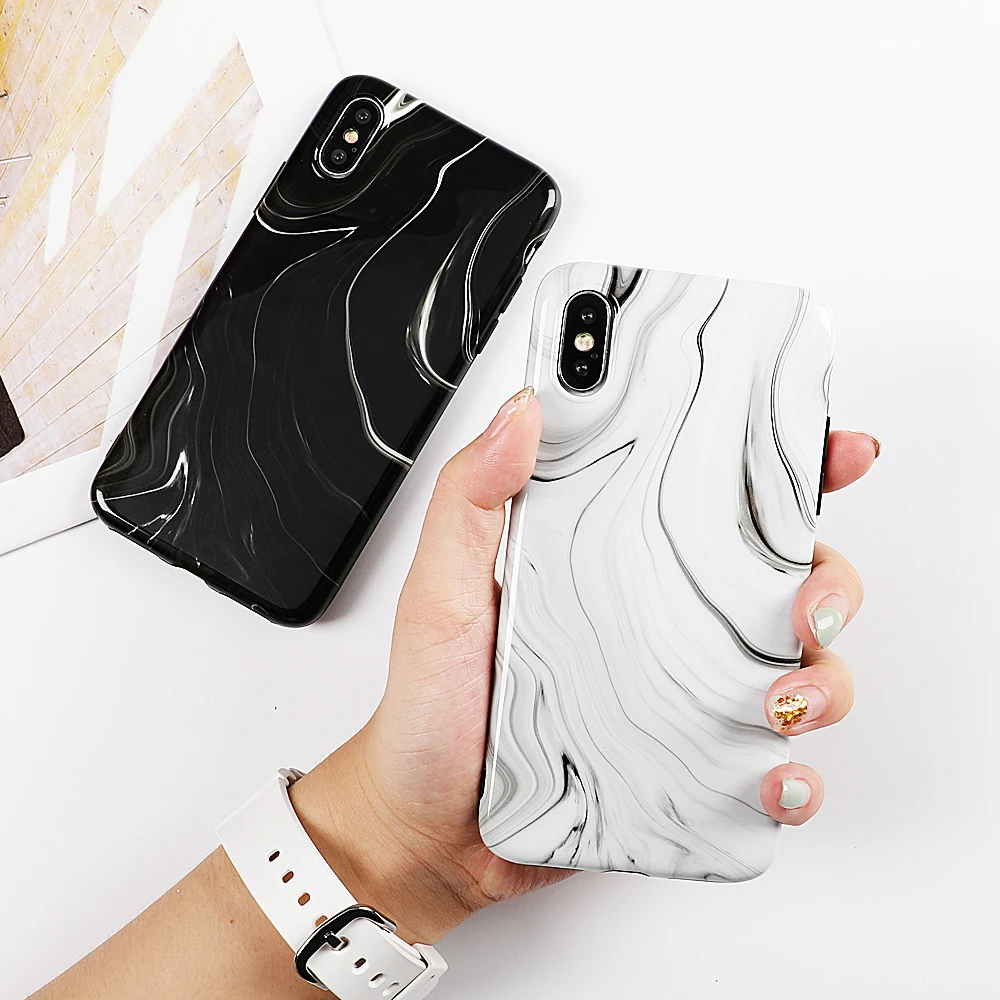

LOVECOM Phone Case For iPhone 11 Pro Max XR XS Max 6 6S 7 8 Plus X Oil Painting Marble Soft IMD Phone Back Cover Coque For iPhone XR Gift