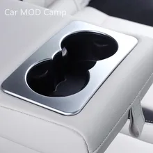 For Land Rover Range Rover Velar 2017 2018 ABS Matte Interior Rear Water Cup Holder Cover Trim 1pcs