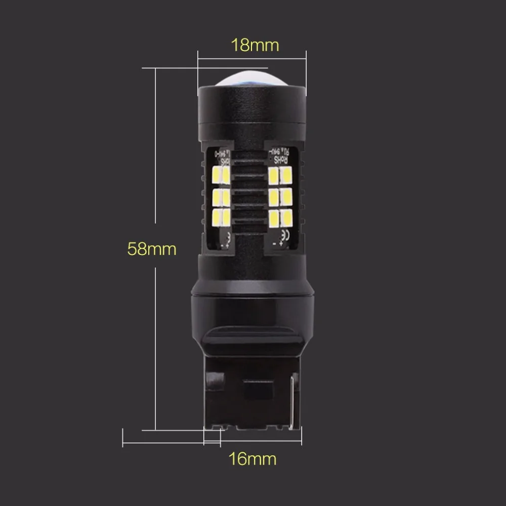 2 шт. T20 Led 7440 7443 SRCK лампы 1200LM W21W W21/Светодиодная лампа мощностью 5 Вт с T25 3157 3156 p27/7 Вт Авто обратный резервный DRL автомобилей сигнала поворота светильник 12V