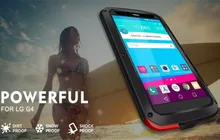 LOVEMEI Metal Aluminum Heavy Armor Case Cover for LG G4 G5 G6 Waterproof Shockproof Life + Gorilla Shield Protection Case Couqe