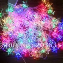 Рождественские вечерние Разноцветные 10 м Пентакль светодиодный украшение из нитей свет с хвостовой вилкой 220 В
