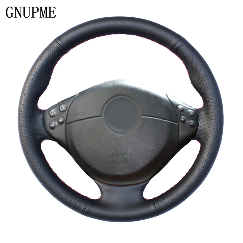 

GNUPME Hand-stitched Artificial Leather Black Steering Wheel Cover for BMW E39 5 Series E46 1999-2005 E36 E53 3 Series X5 Z3