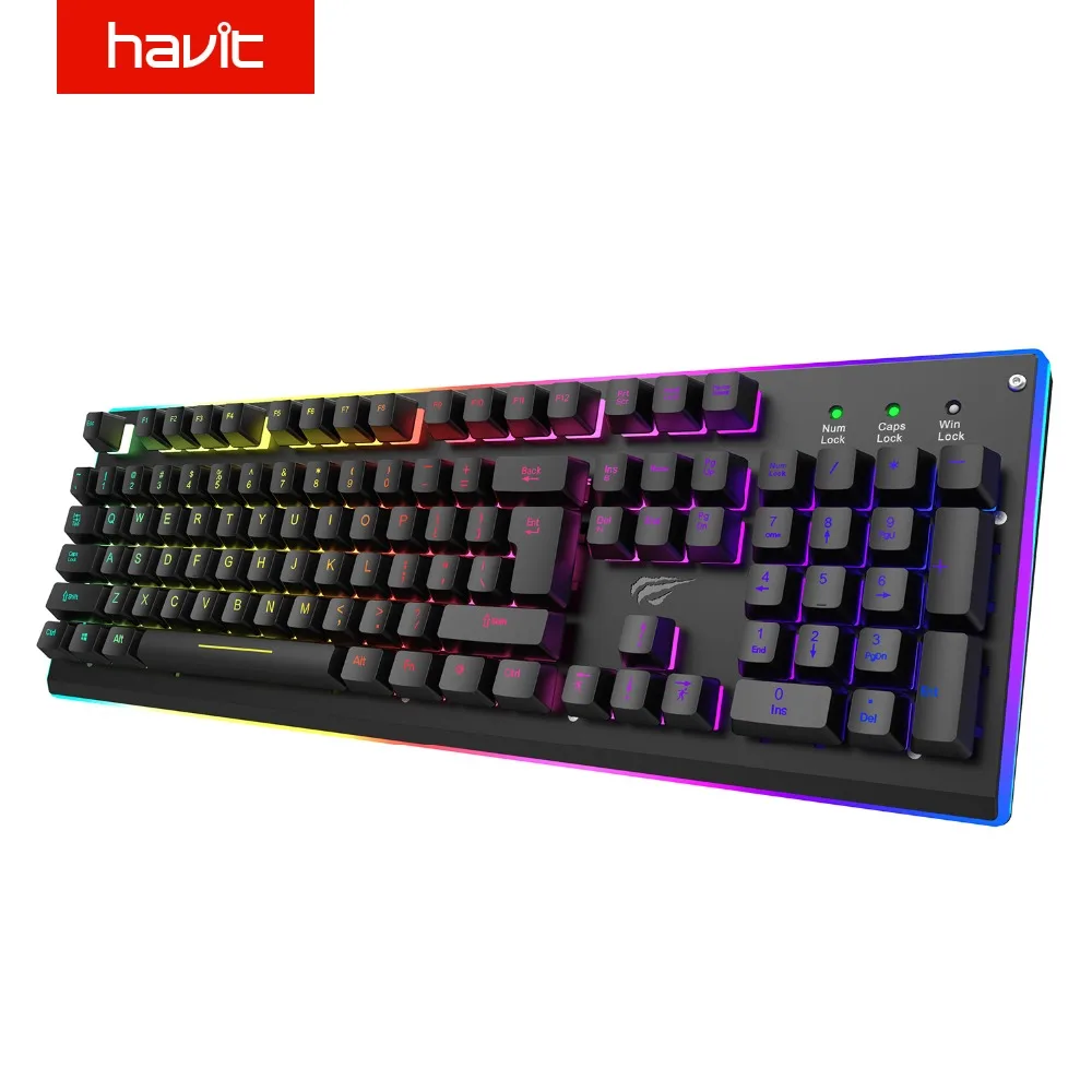 HAVIT Gaming Keyboard USB Wired RGB Membrane Keyboard Gamer with