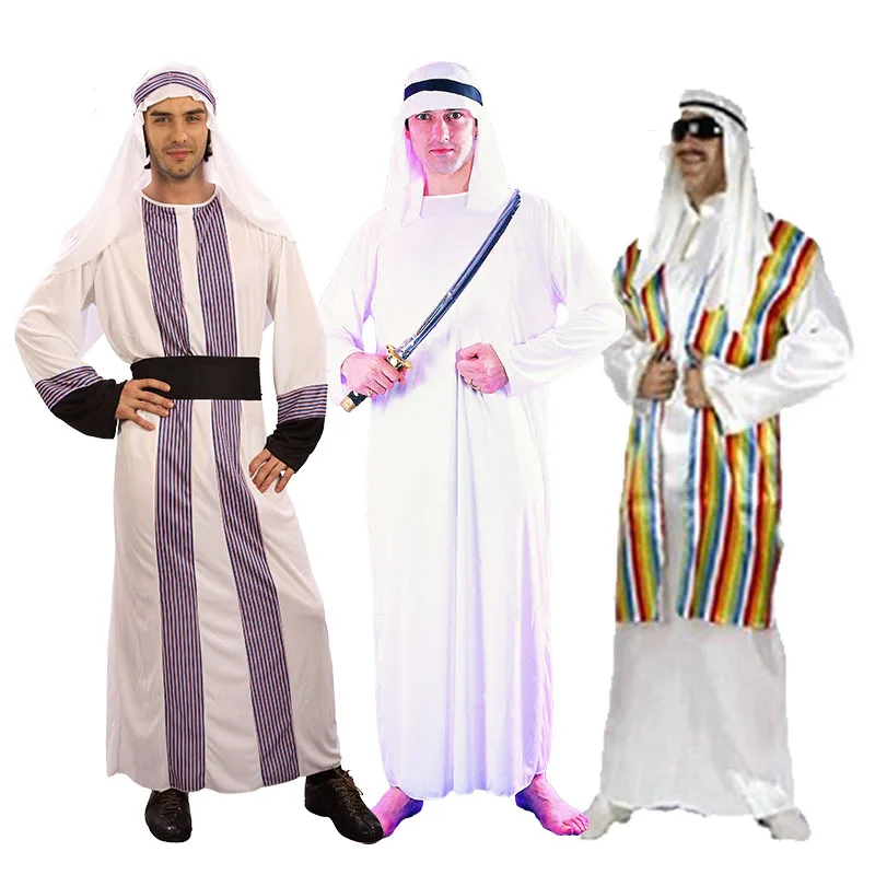 2018 Arab King Prince Dubai Costume For Adults Men Stage Performance Cosplay Costumes Halloween