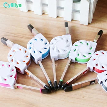 

2 in 1 Micro USB Cable Retractable 1M Charger Data Sync Male Retractable Charger Cable Cord For Samsung for all cellphone300pcs